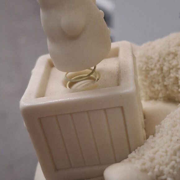 Department 56 Snowbabies Figurine With Jack-In-The-Box Clown In White Porcelain - Picture 5 of 7